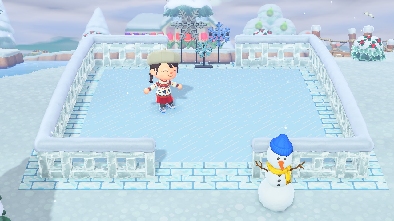 Let’s go ice skating! ⛸️ ❄️ (ACNH Christmas – Day 12)